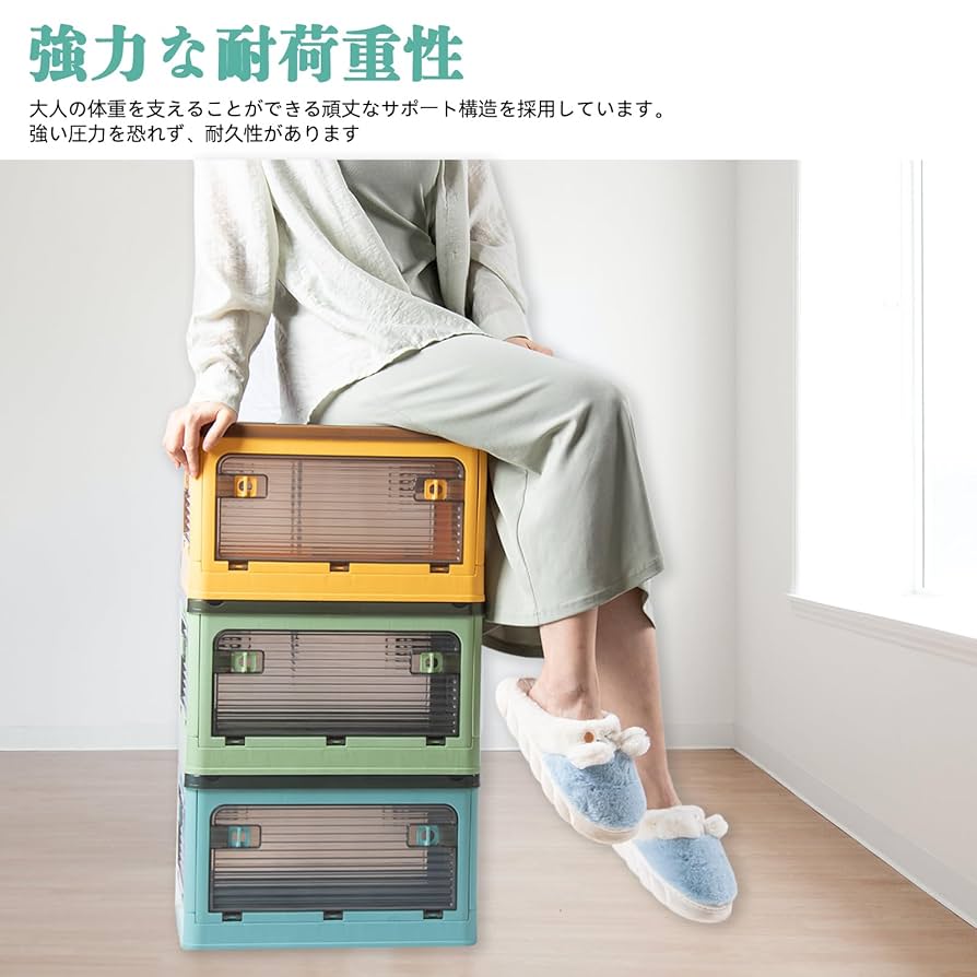 HEDONLEE 収納ボックス 折りたたみ ５面開き 全方向から取り出せる 収納 Amazon｜HEDONLEE 収納ボックス 折りたたみ 5面開き 全方向から